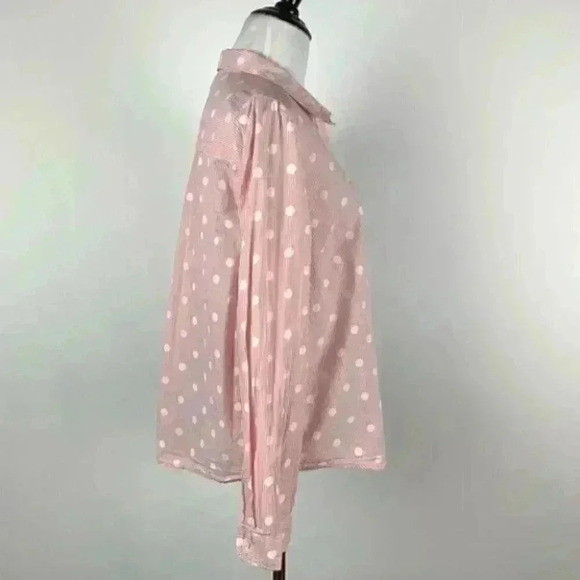 Forever 21 contemporary top sz M red white career - Picture 4 of 8